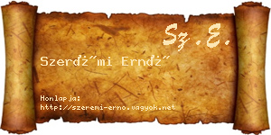 Szerémi Ernő névjegykártya